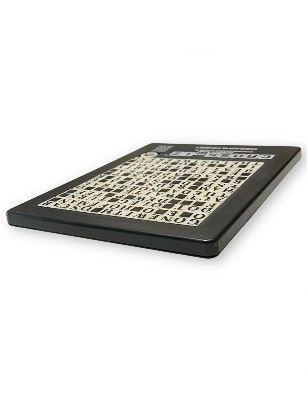 Crosswiz Vintage 1980s Oscar's Finest Handheld Sliding Crossword Puzzle Game
